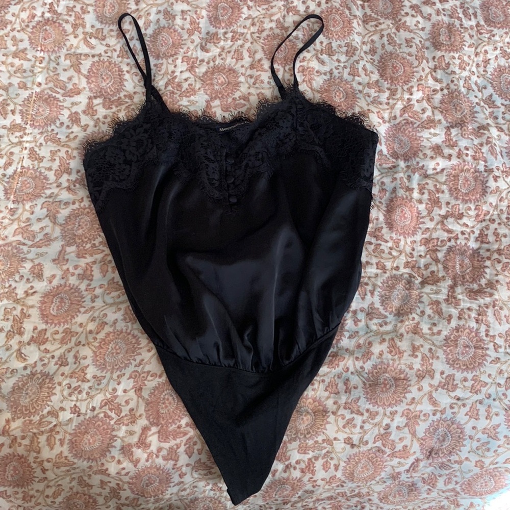 Abercrombie and Fitch Satin Lace Bodysuit